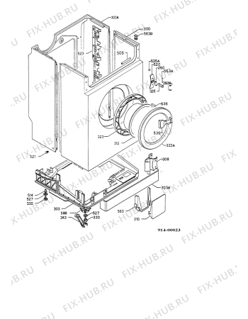 Взрыв-схема стиральной машины Zanker CLASS.5140 - Схема узла Housing and door
